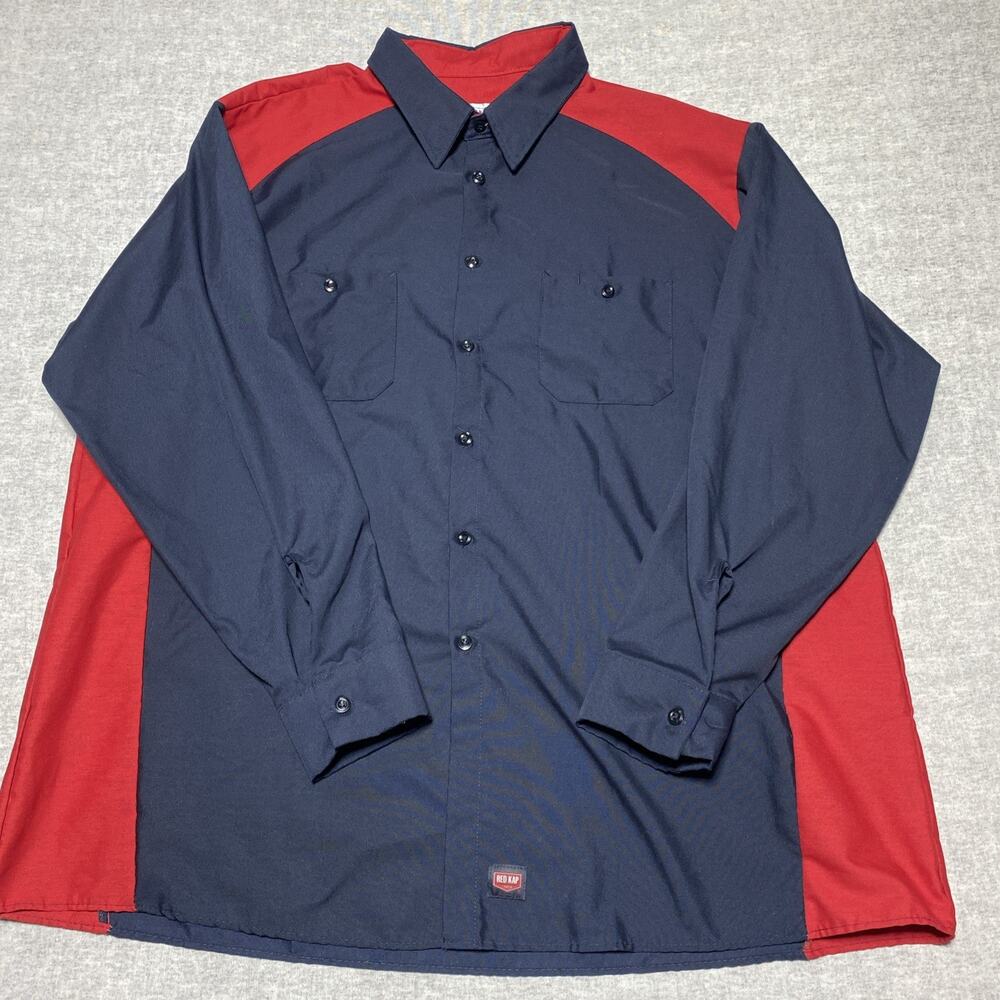 Red Kap Shirt Mens XXXL SP24 Industrial Workwear Color Block Mechanical Utility